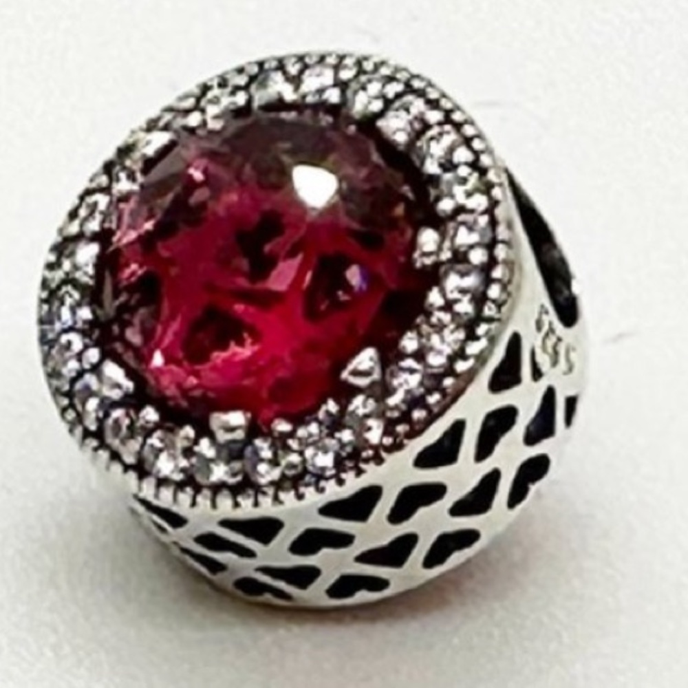 Pandora Red and Silver Charm